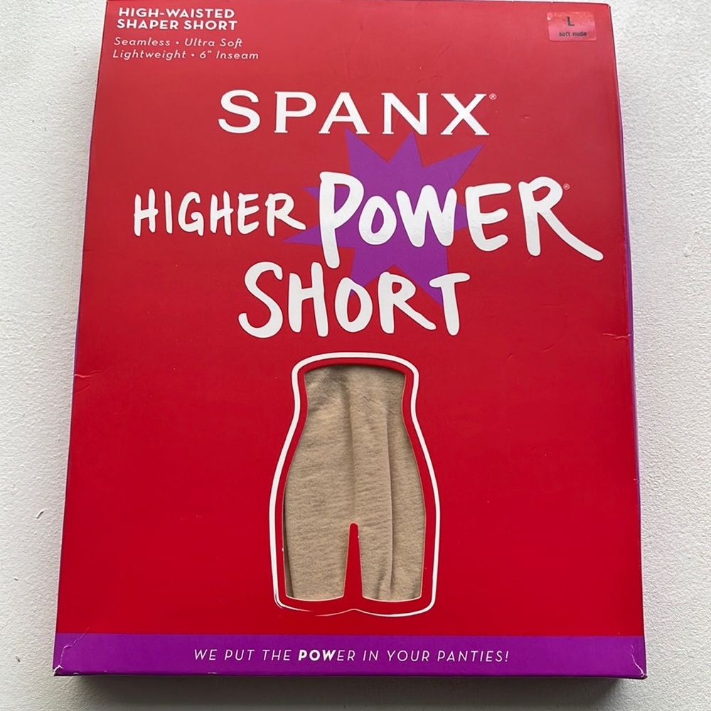 Size L soft nude Spanx higher power short